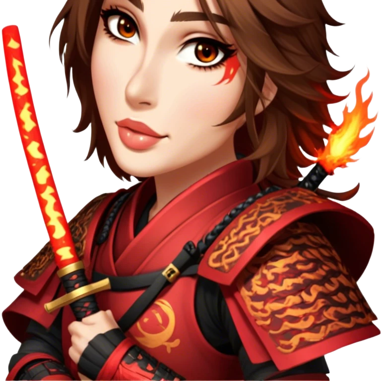 Fire-Wielding Samurai emoji