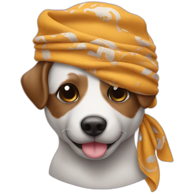 A smiley face emoji with a bandana on emoji