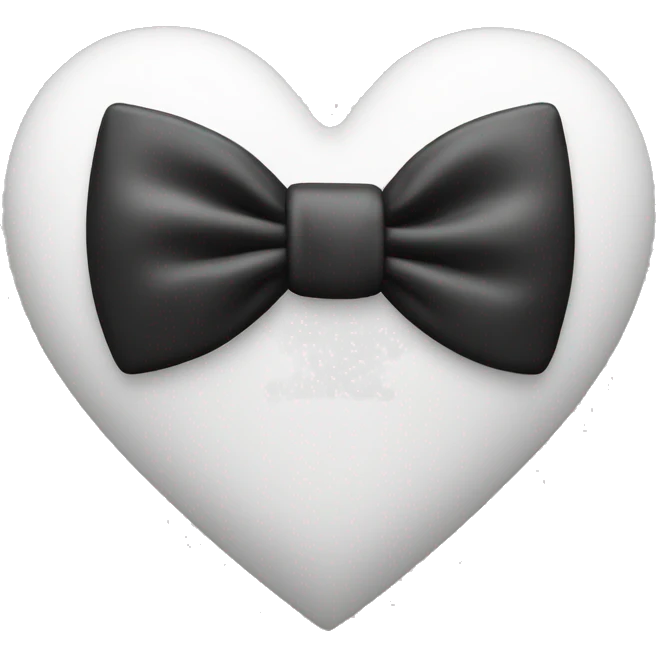 White heart with a bow tie  emoji