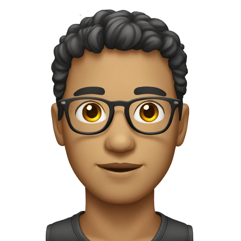 Un joven con lentes muy atractivo  emoji