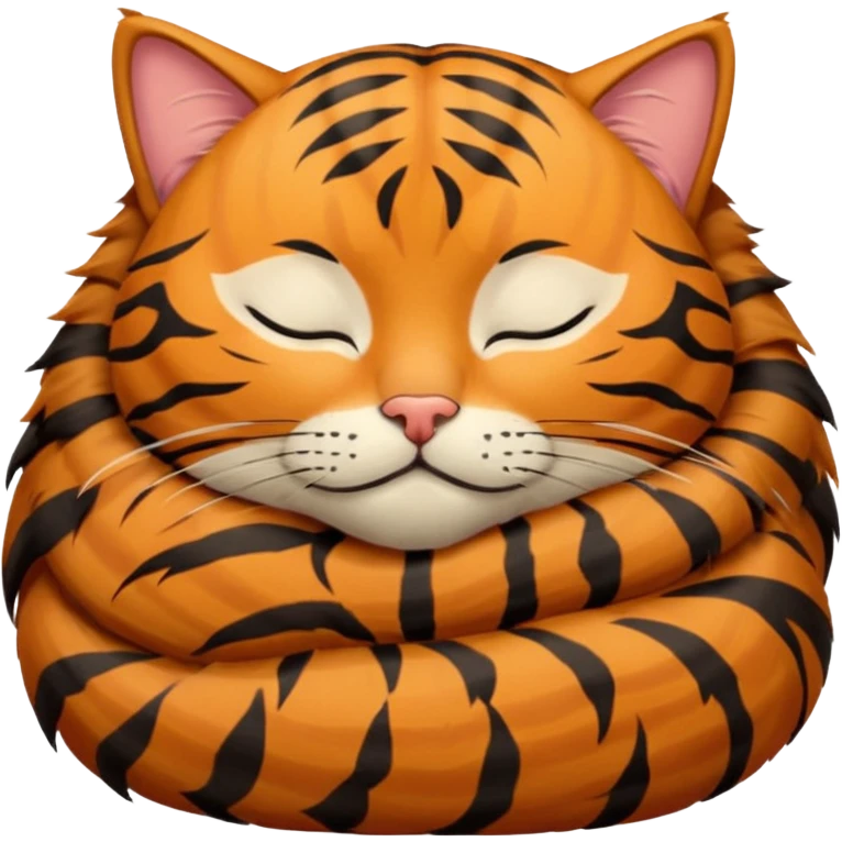 Brown Tiger cat sleeping emoji