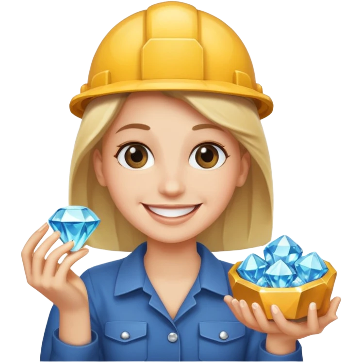 placer of mined diamonds emoji