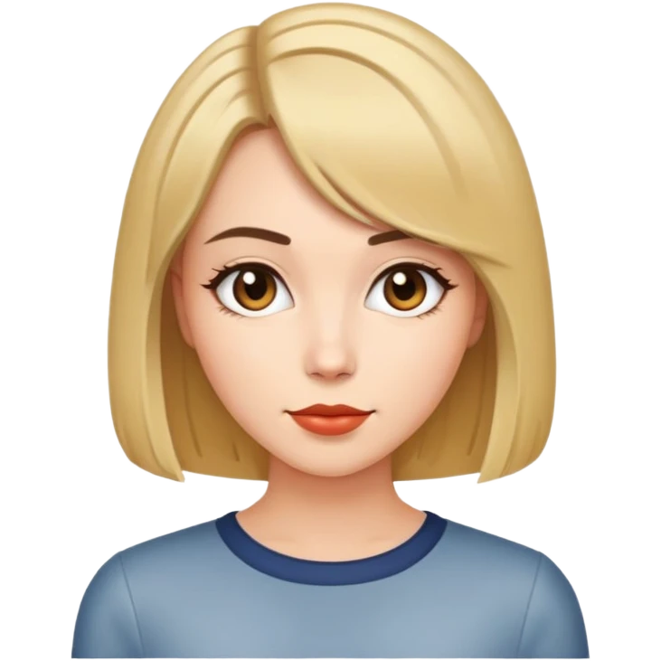 An attractive woman with bob length hair emoji
