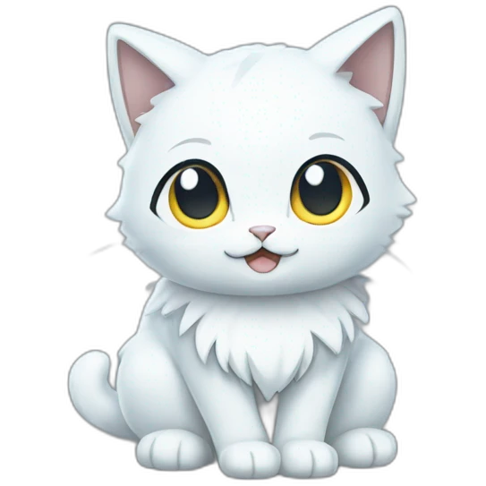 Sitting-bicolor-ice-type-cat-pokemon emoji