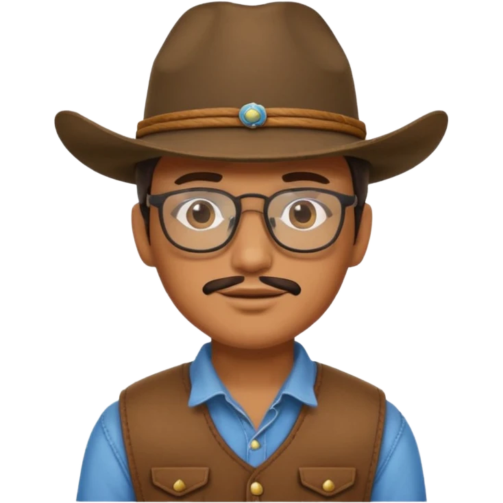 cowboy with glasses  emoji