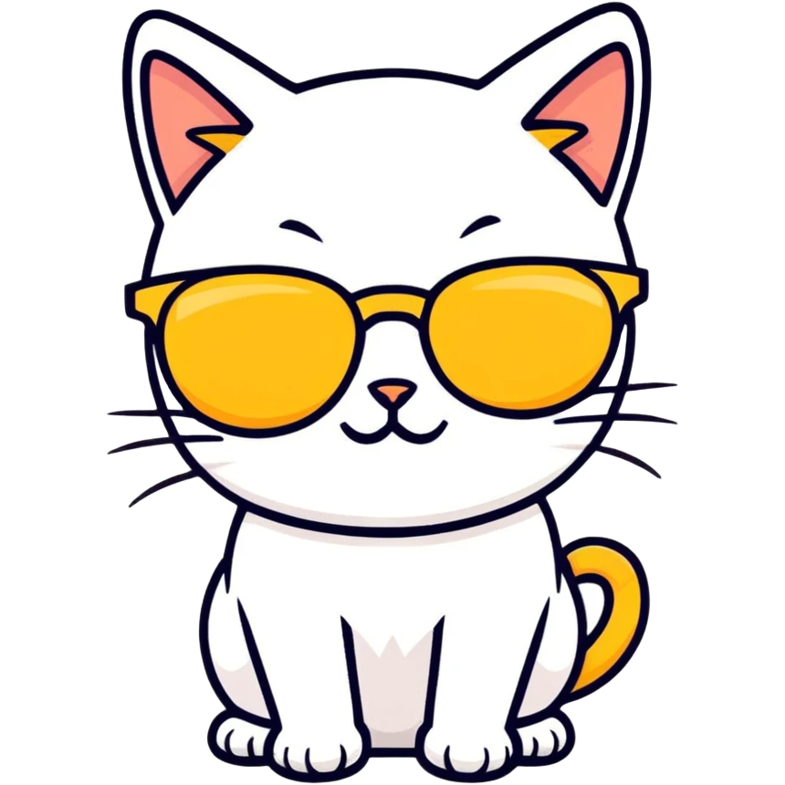 Cat with sunglasses emoji