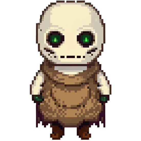 horror villain with burlap sack mask and dark hollow eyes emoji