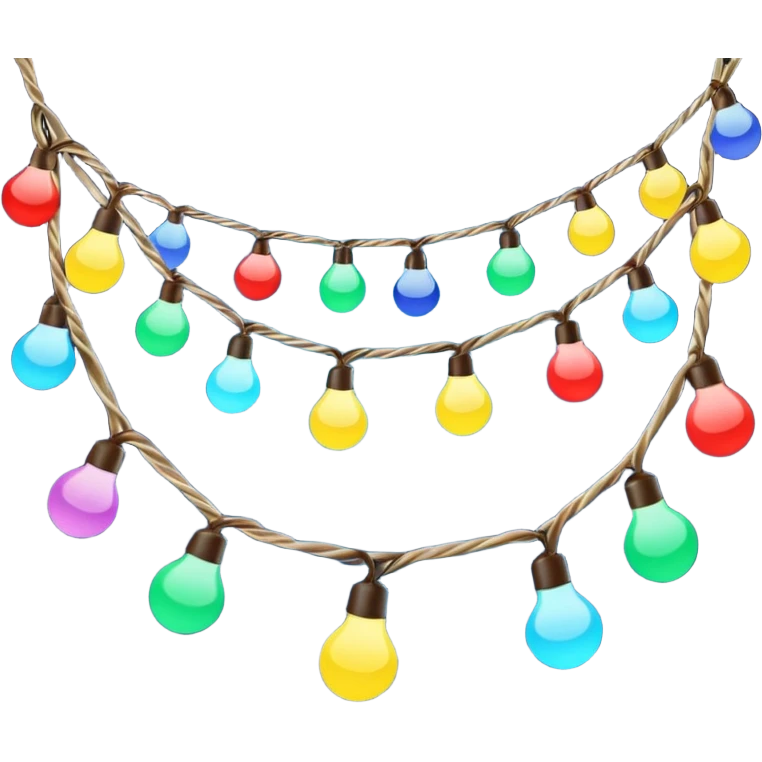 Christmas string lights emoji