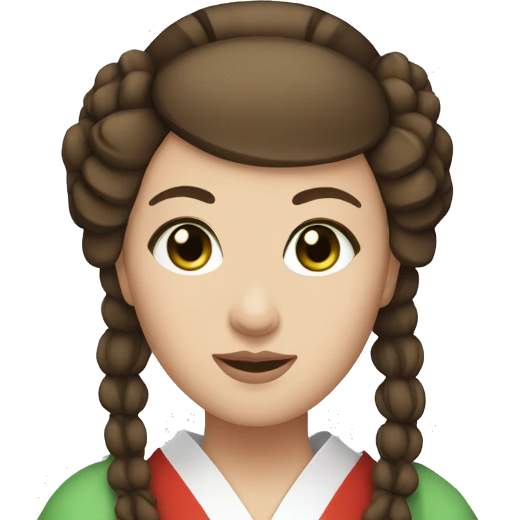 Geisha green eyes and brown hair  emoji