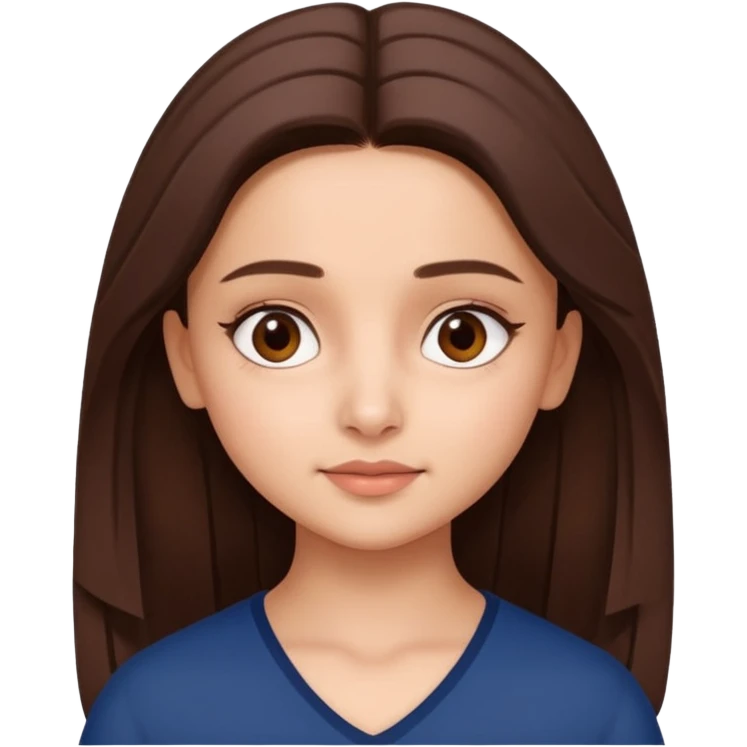 A pretty bratz genmoji of a girl looking like Alia Bhatt (bollywood actress) emoji
