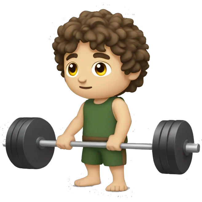 Frodo baggins lifting weights  emoji