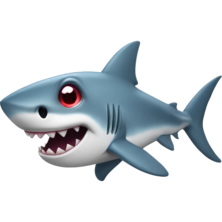 Shark with heahearts as eyes emoji