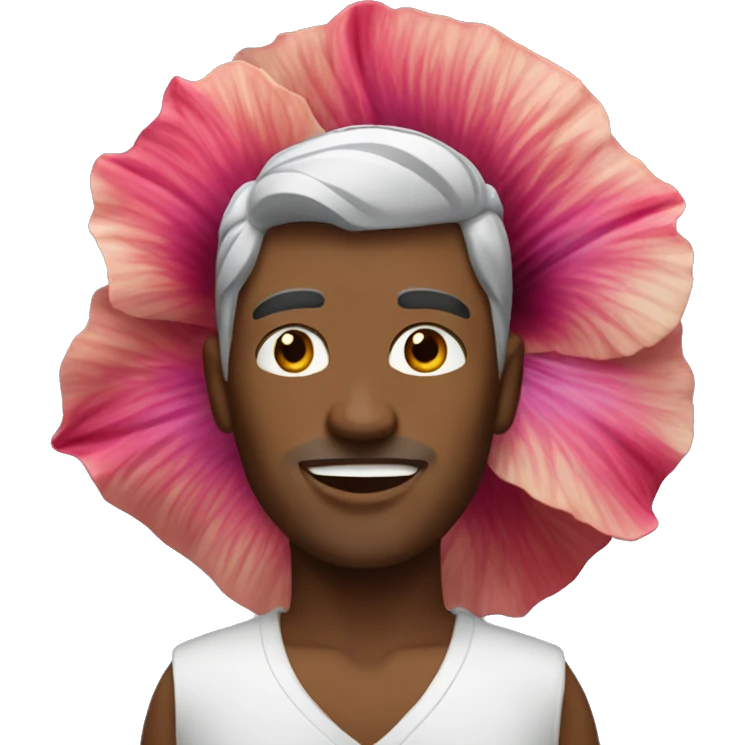 male hibiscus fan dancer emoji