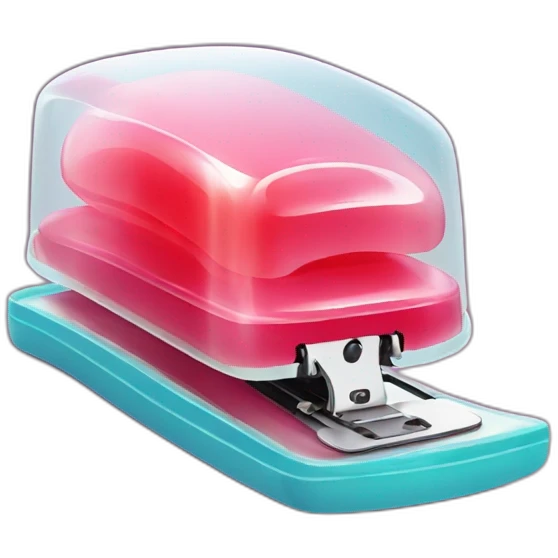 stapler floating inside jelly emoji