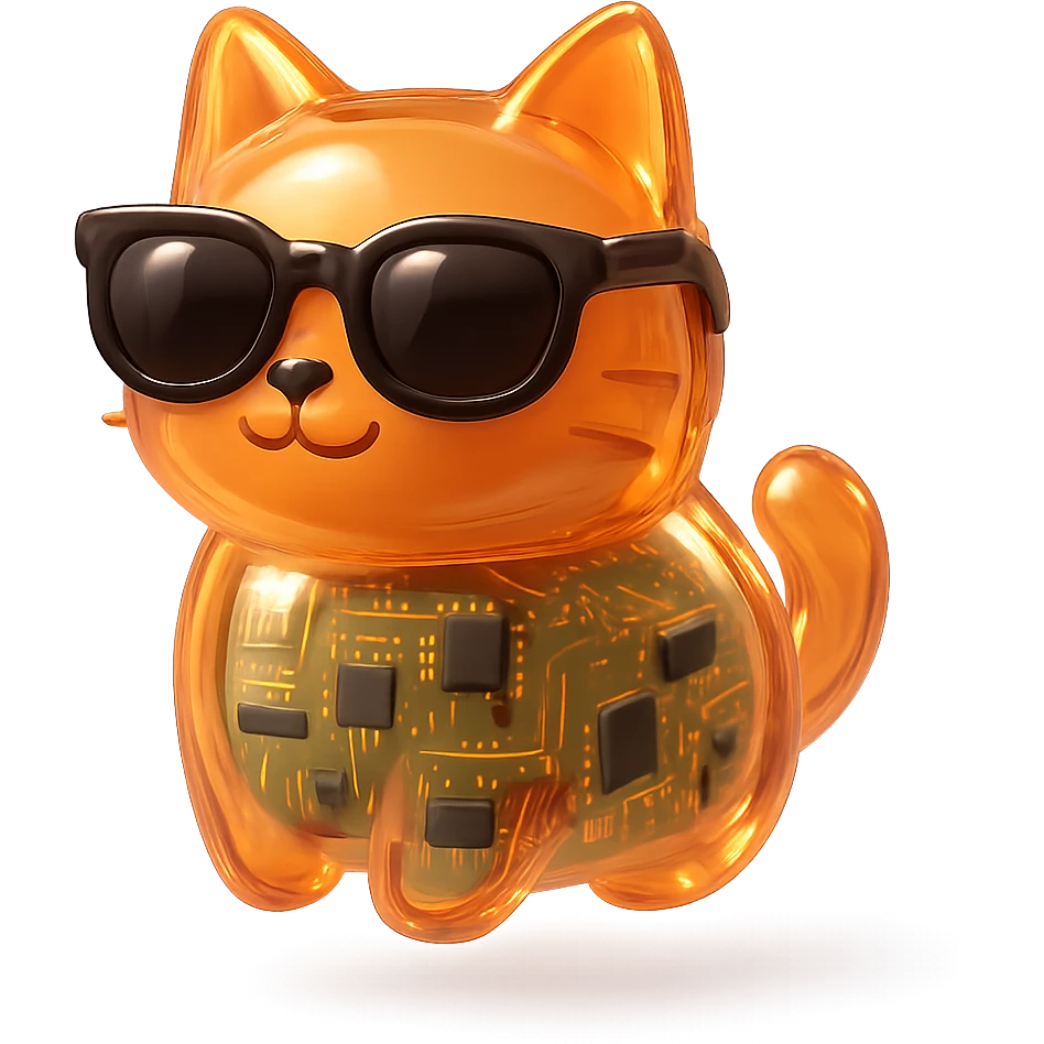 Cat wearing sunglasses emoji
