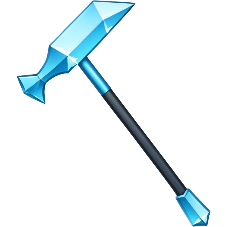 Minecraft diamond hoe side view emoji