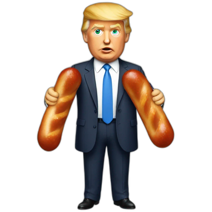 trump-holding-his-sausage emoji