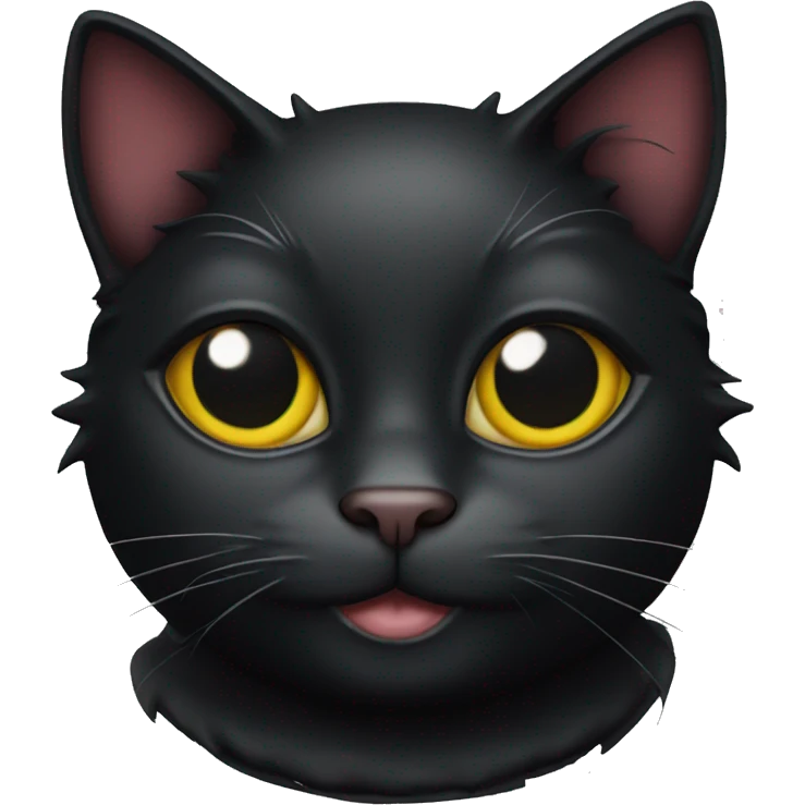 Black cat with jester collar emoji