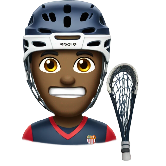 Speaking Spanish, whilst playing lacrosse emoji