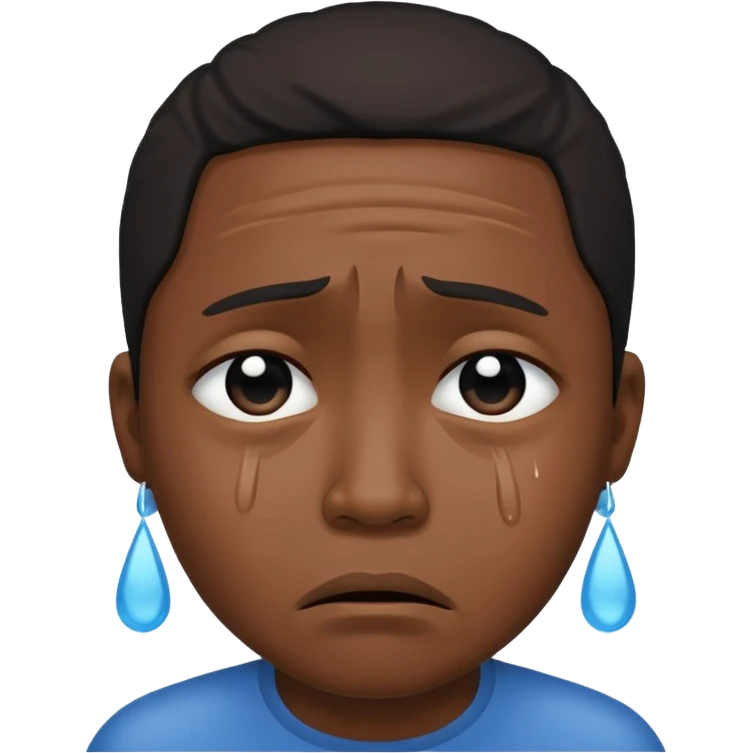 Black african slave crying emoji