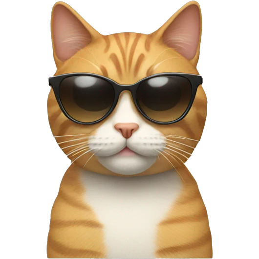 Cat with sunglasses emoji