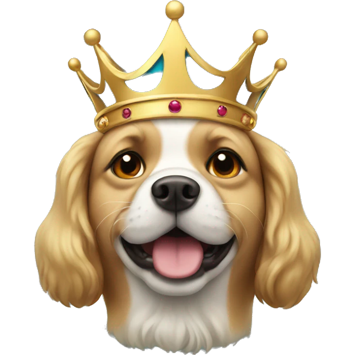 Dog with crown emoji