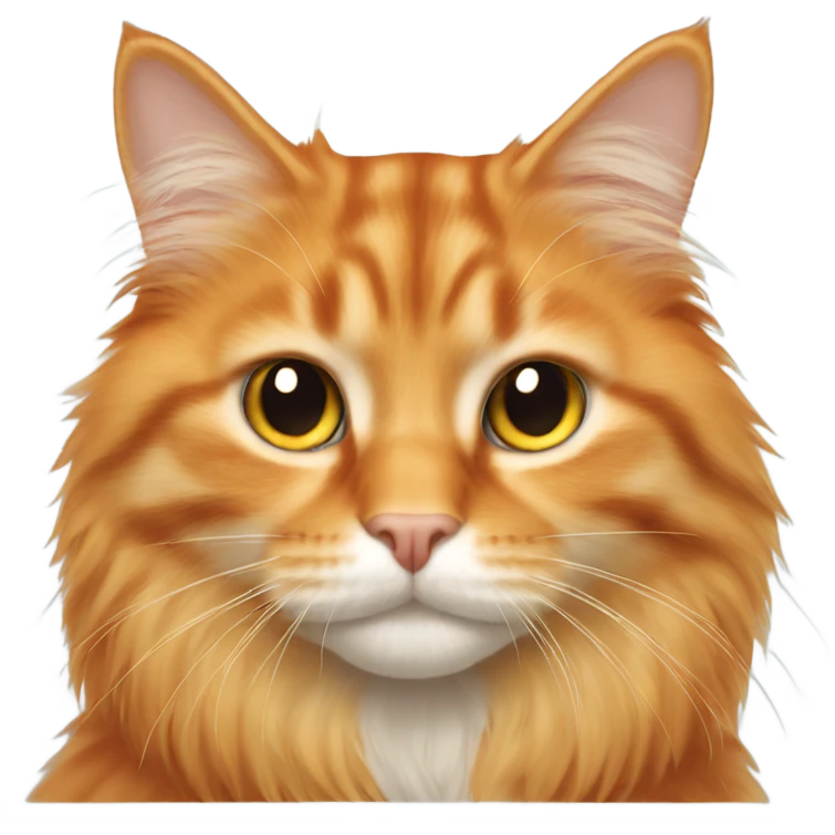 Orange longhair cat emoji
