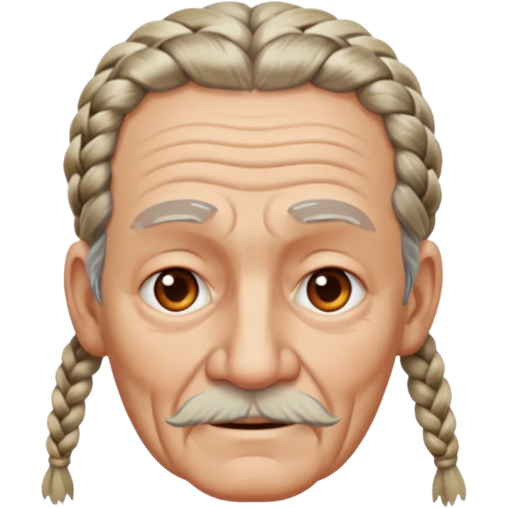 elves with braided hair old man emoji