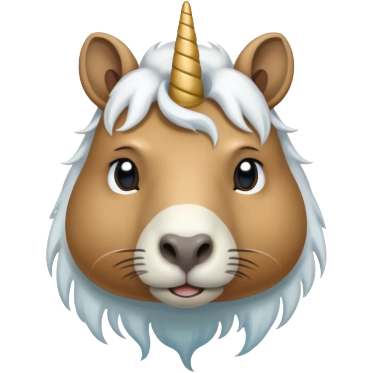sad capybara unicorn hybrid emoji