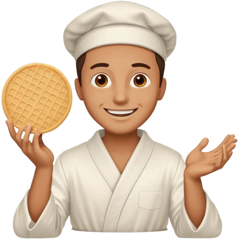 Wafer delivering man emoji