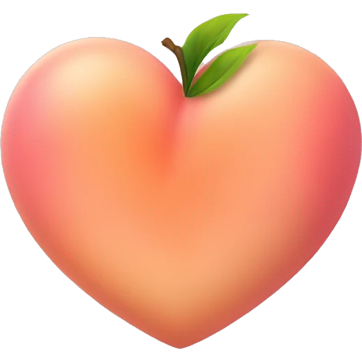 Peach pink heart emoji