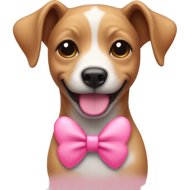 Smiley face with heart eyes wearing a pink bow emoji