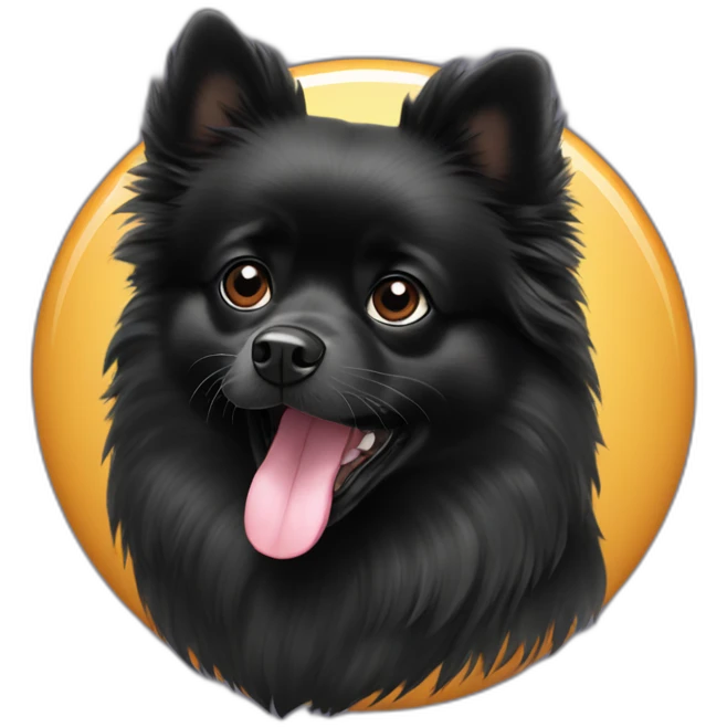 black-Pomeranian-dog emoji