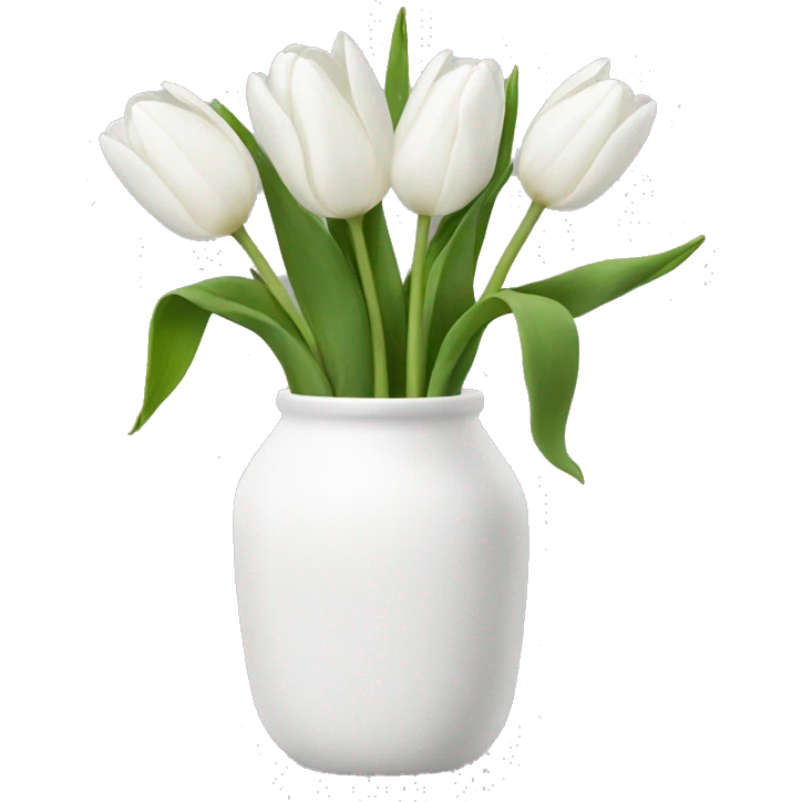 White tulips emoji