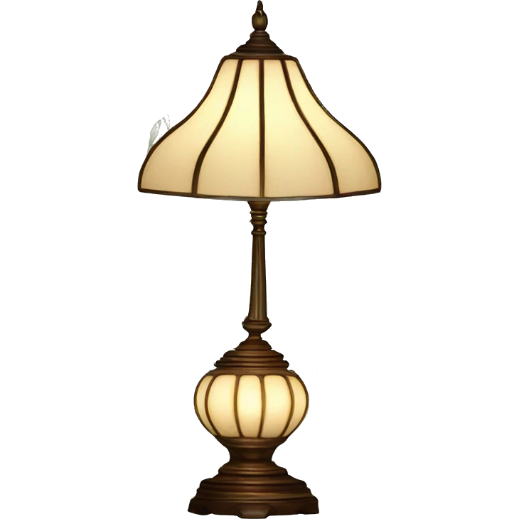 Tiffany lamp with flowers emoji