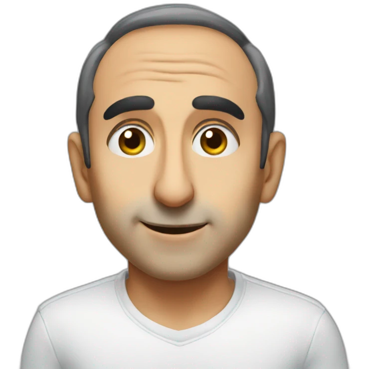 Eric Zemmour doing a wink emoji