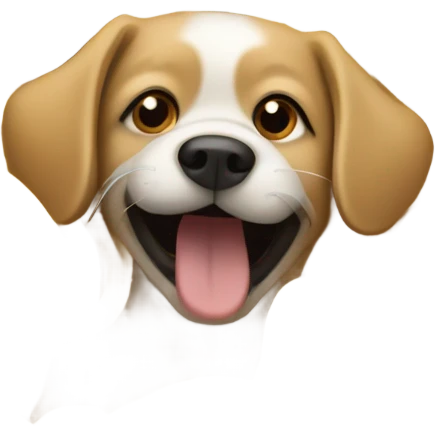 Dog with noodles emoji