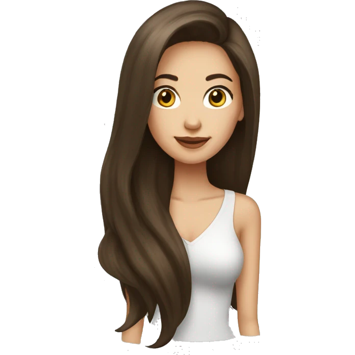 Brunette-girl-long-hair-old-money-fashion-style emoji