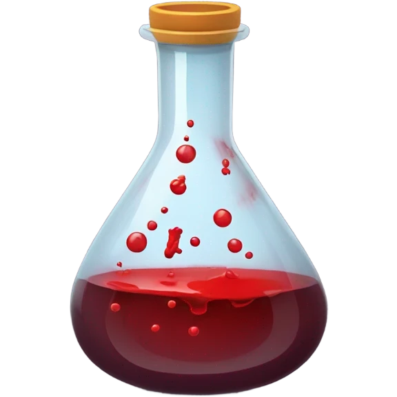 A chemical flask with blood inside emoji