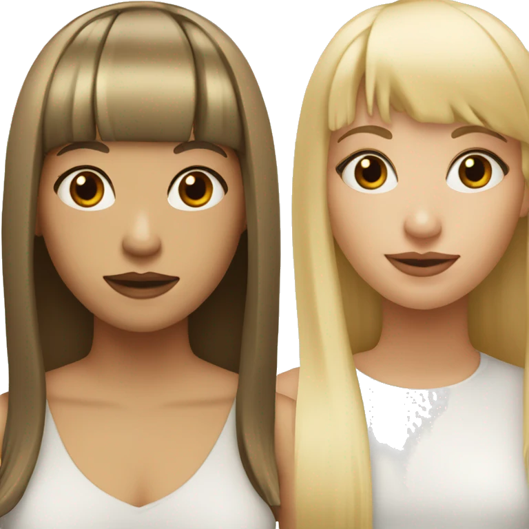 ice spice but straight hair and blonde with bangs emoji