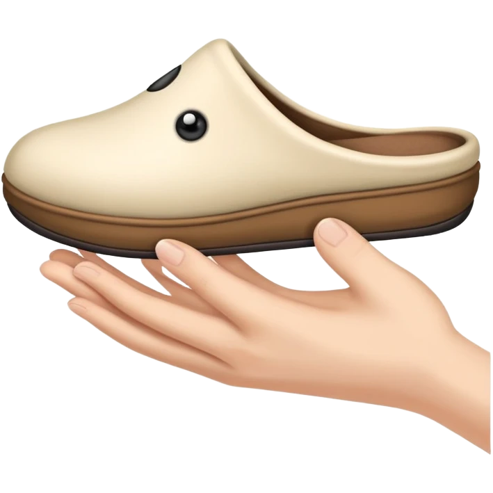 Anne terliği tutan el emoji