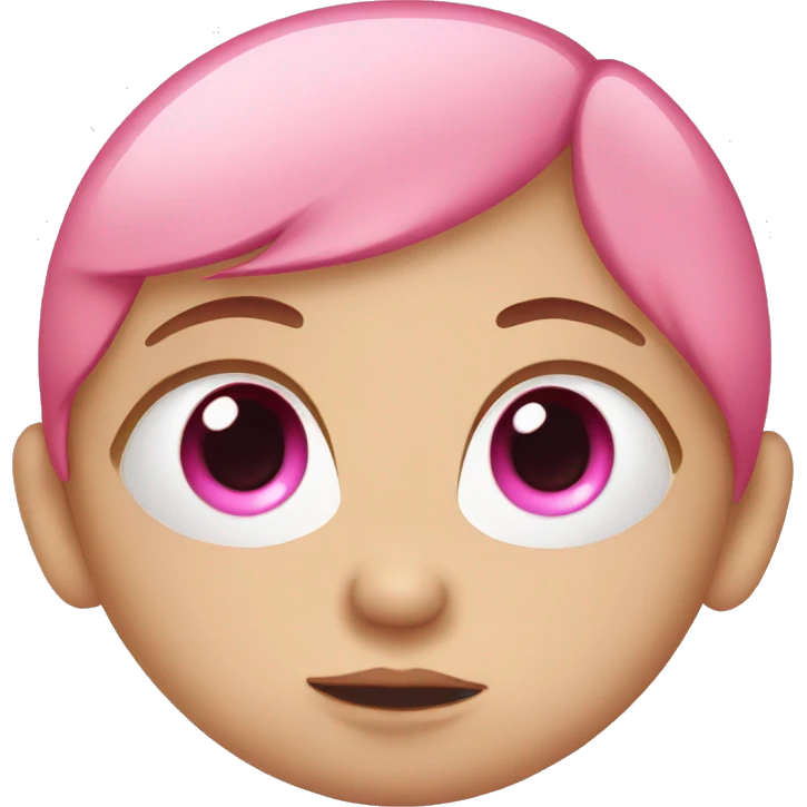 Baby with pink eye emoji