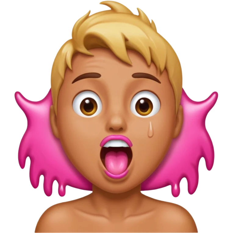 Big mouth with a cock in it emoji