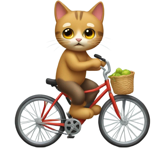 Gato en bicicleta emoji