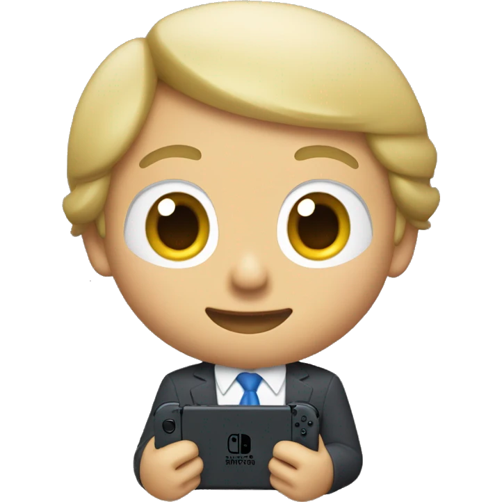 playing a Nintendo Switch emoji
