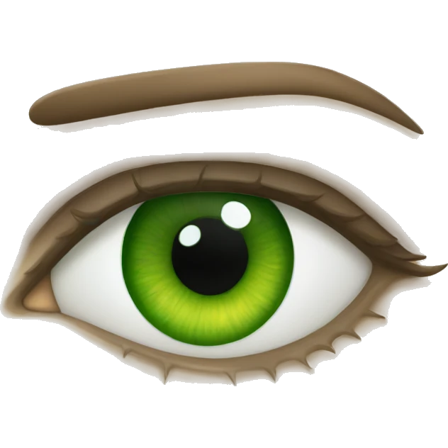 Green eye emoji
