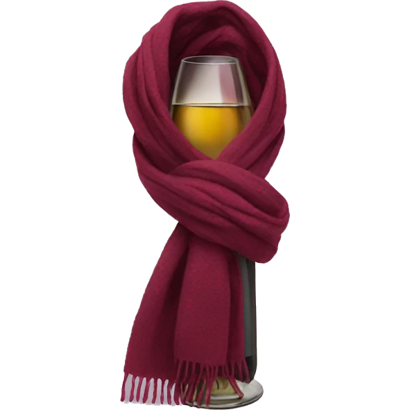 Wine with a scarf emoji