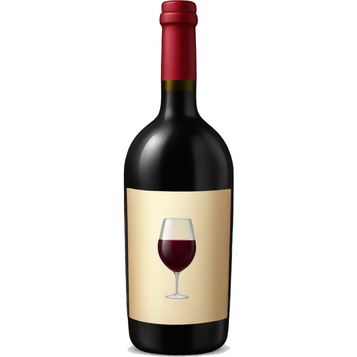 Fancy bottle of red wine emoji