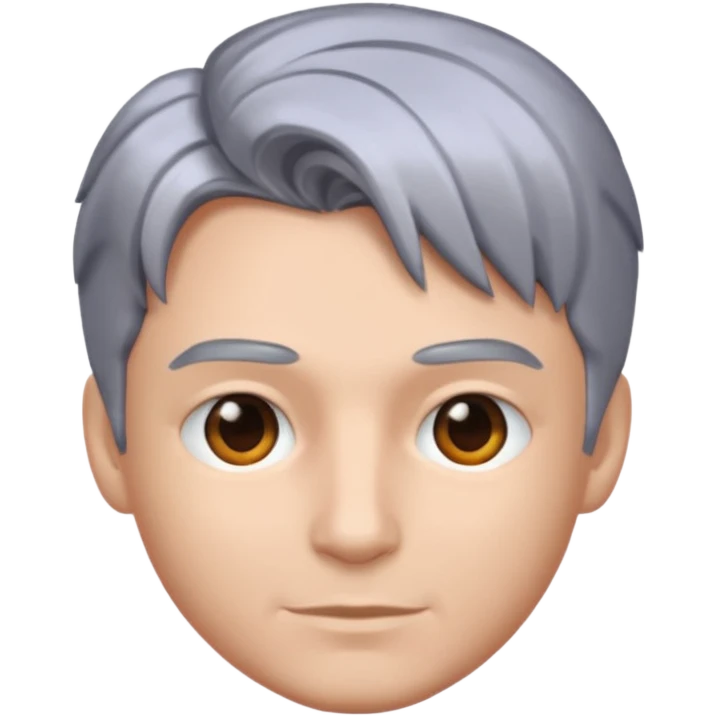 man with metalic hair emoji