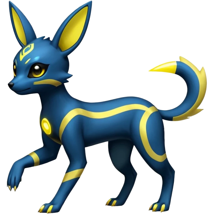Umbreon-Electrike-Zeraora-Fakémon-hybrid-creature (full body)  emoji